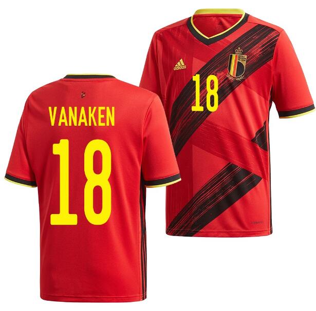 2020 EURO Belgium Home Kit Soccer Jersey Hans Vanaken #18